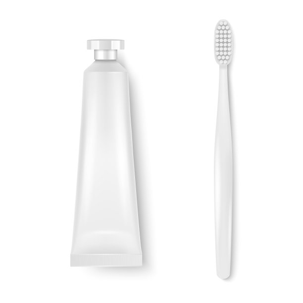 3d逼真的塑料金属白牙图片下载