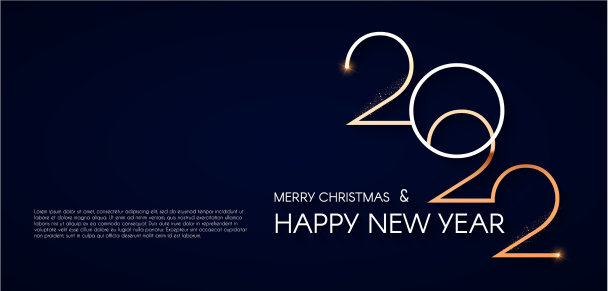 快乐新2022年优雅金色文字与光明图片下载