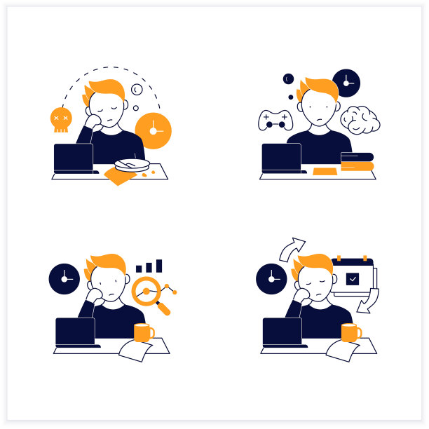 拖延症平面图标设置图片下载