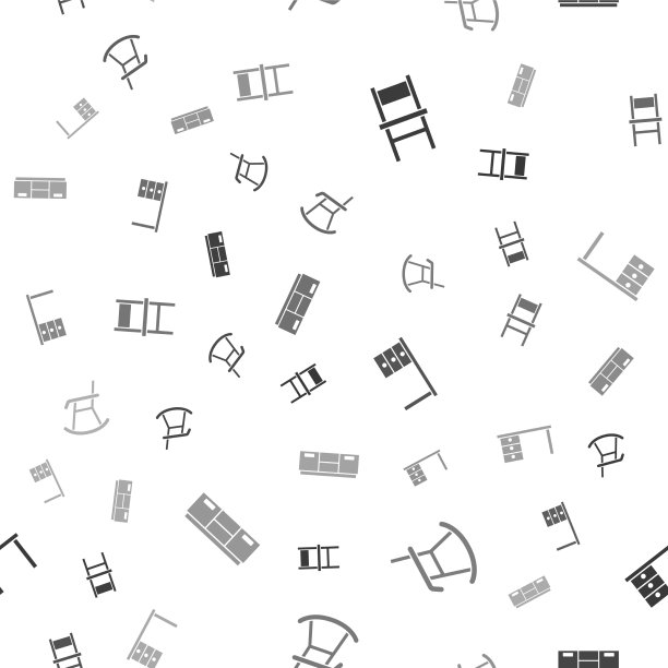 设置椅子、扶手椅、办公桌和家具图片下载