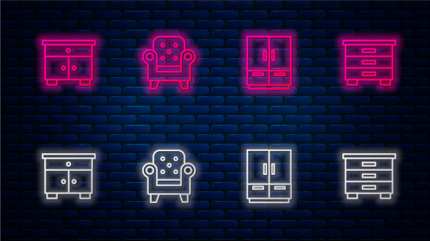 套线扶手椅衣柜家具床头柜图片下载