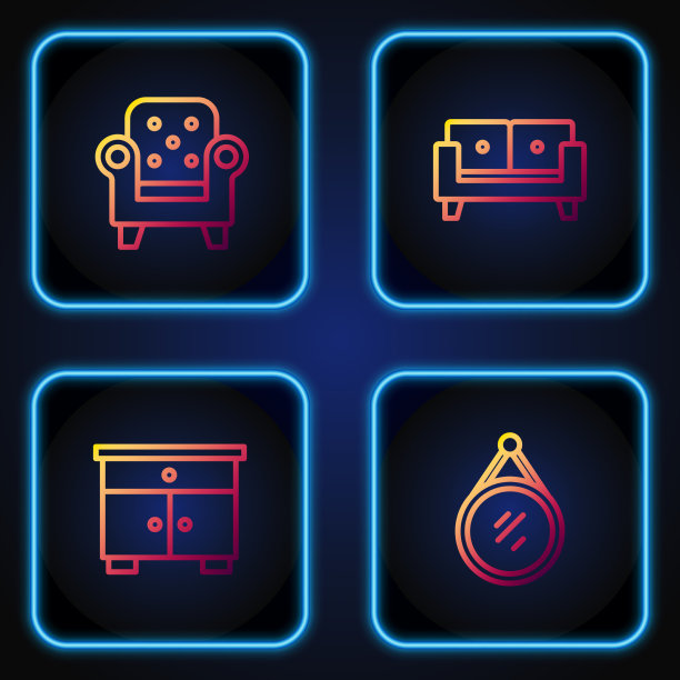 设置线，镜子，家具，床头柜，扶手椅图片下载