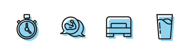 设线大床秒表健美肌肉图片下载