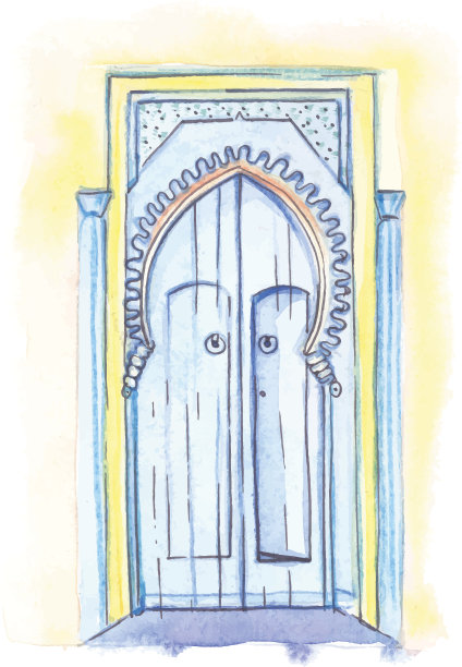 摩洛哥风格的门图片下载