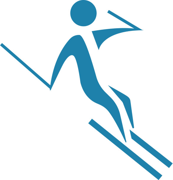 滑降滑雪图标图片下载