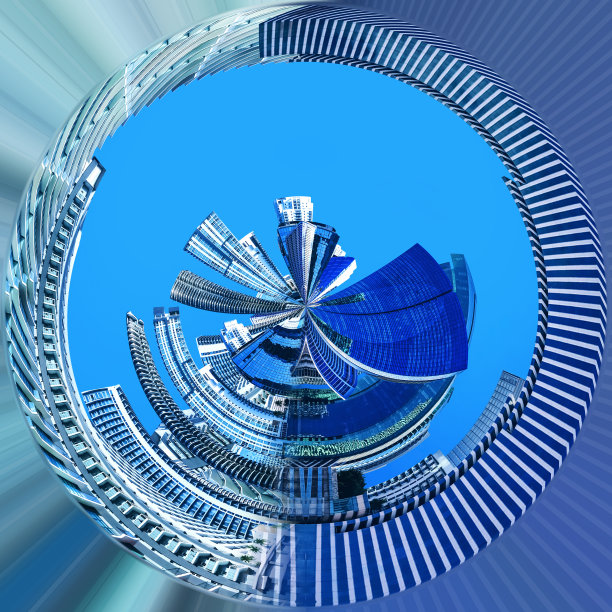 迈阿密市中心的城市景观与公寓和办公楼。图片下载