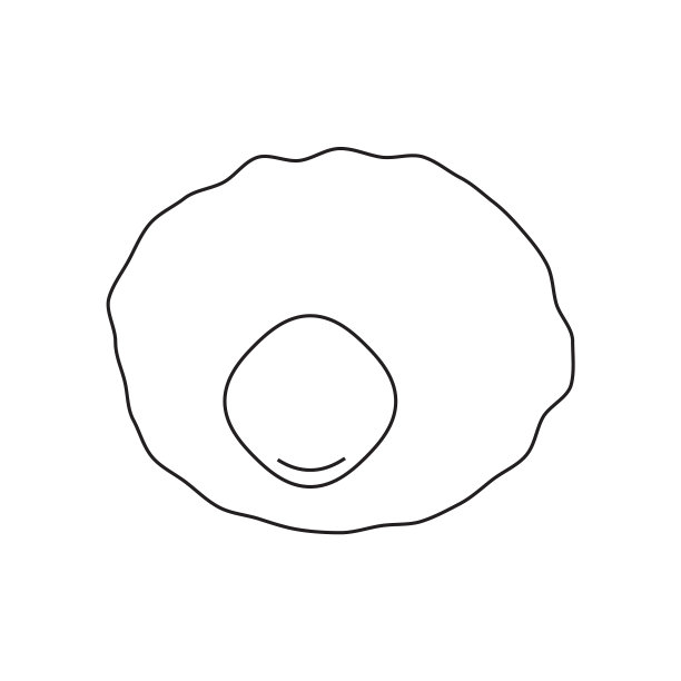 煎蛋与蛋黄黑白图标图片下载