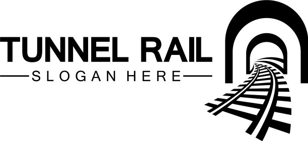 铁路与隧道标志图标设计模板图片下载