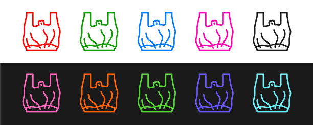 设线说不塑料袋的海报图标图片下载