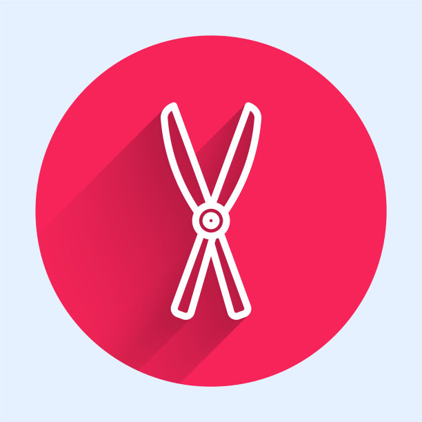 白线园艺手工剪刀图片下载