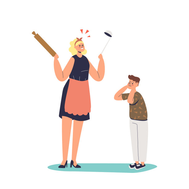 生气的妈妈对着伤心的儿子大喊大叫，妈妈咄咄逼人图片下载