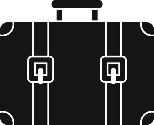 移民手提箱图标简约风格图片下载