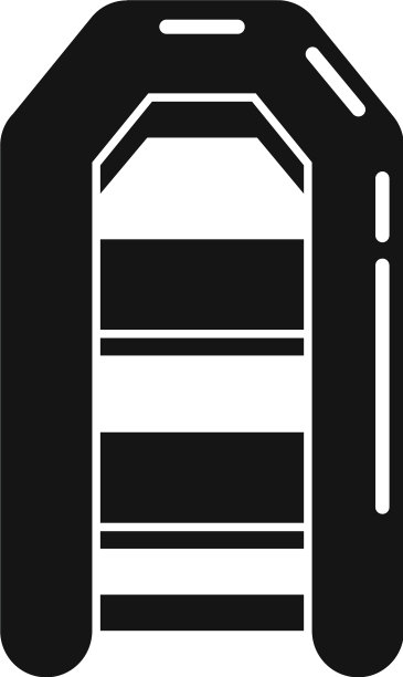 违章橡皮艇图标风格简单图片下载