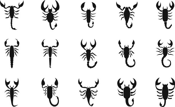 天蝎座的图标设置简单的风格图片下载