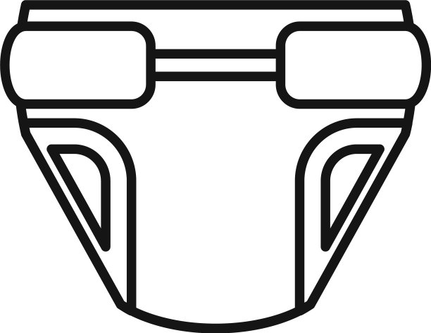 巴吉尔尿布图标轮廓风格图片下载