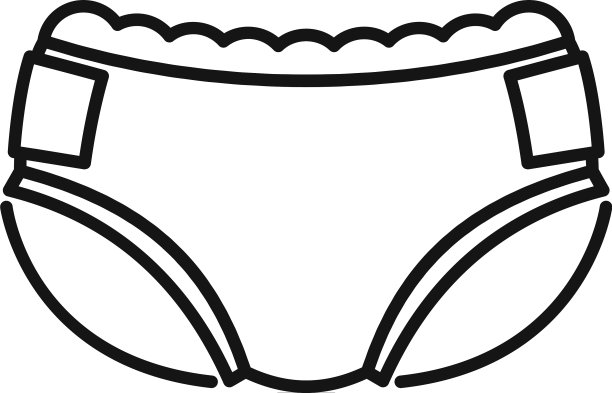 安全尿布图标轮廓风格图片下载