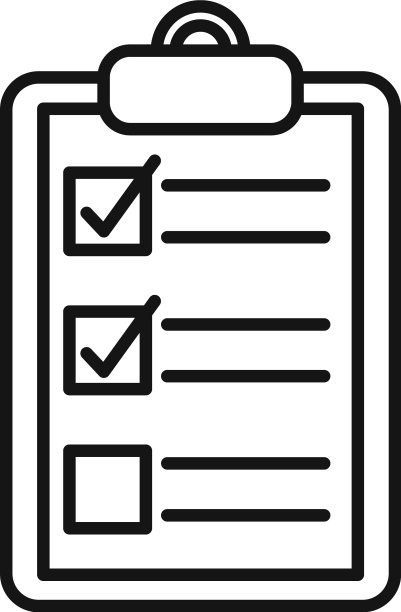 驾校剪贴板图标轮廓风格图片下载