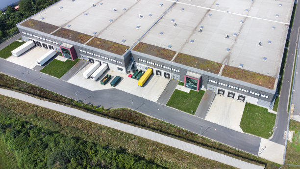 工业区，工业区-鸟瞰图图片下载