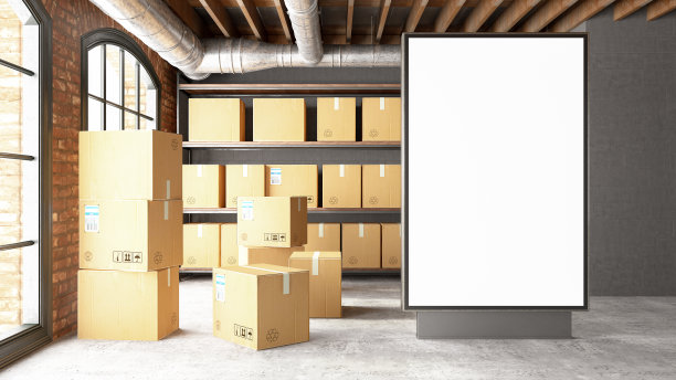 纸箱和空框架的概念图片下载