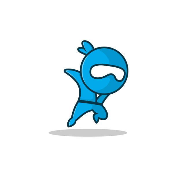 忍者标志模板设计矢量，徽章，设计概念，创意符号，图标图片下载