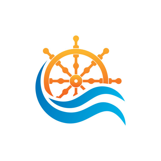 采购产品船的车轮标志模板设计矢量，徽章，设计概念，创意符号，图标图片下载