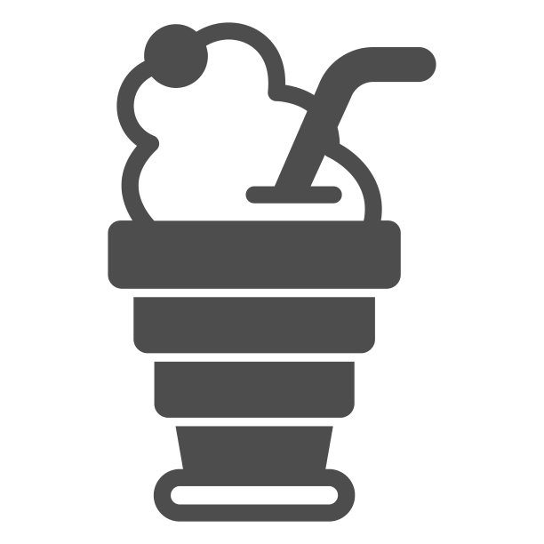 可折叠杯樱桃汁氧气泡沫固体图标图片下载