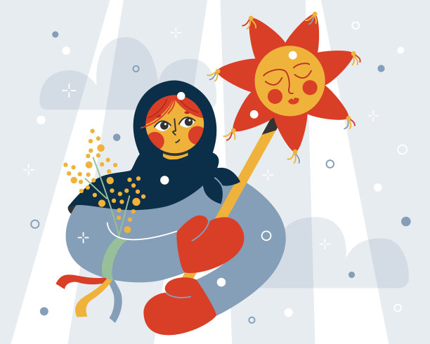 带着稻草人度假的女孩图片下载