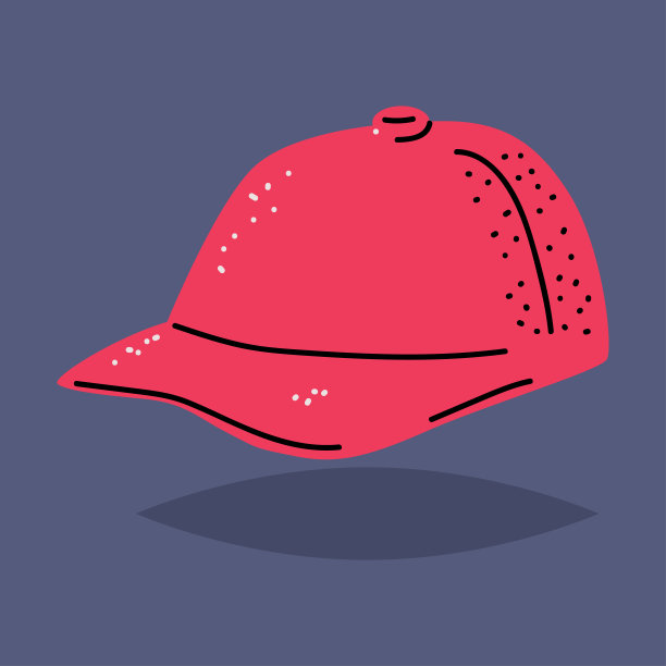 棒球帽矢量卡通插图孤立的背景。图片下载