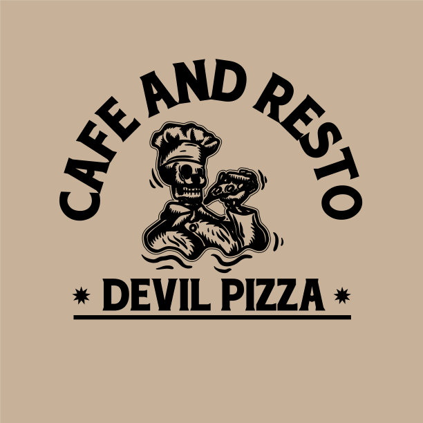 魔鬼披萨店的标志图片下载