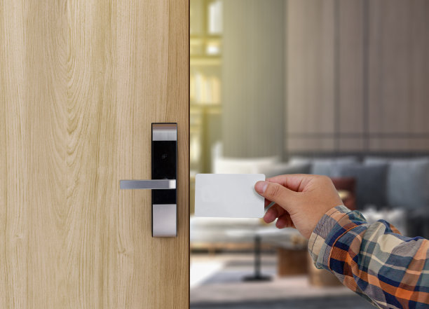 数字门把手或电子门把手进入房间安全图片下载
