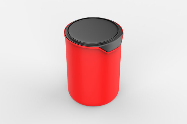 在白色背景上画有盖子的罐子图片下载