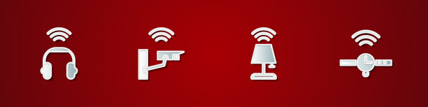 设置智能耳机、安全摄像头、台灯图片下载