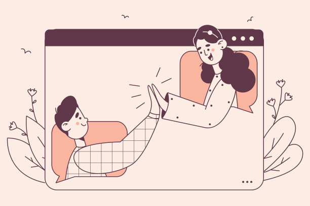 在线协议和伙伴关系的概念图片下载