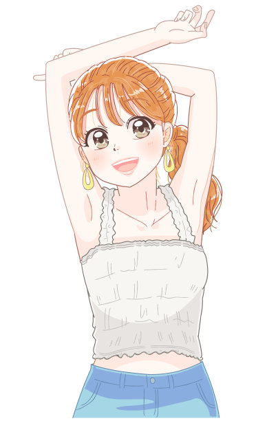 女性脱毛和清洁腋窝图片下载