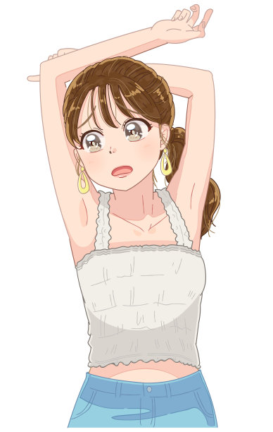 有腋窝问题的年轻女性图片下载