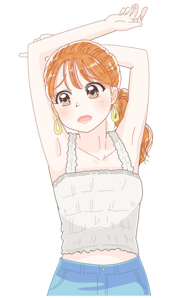 有腋窝问题的年轻女性图片下载