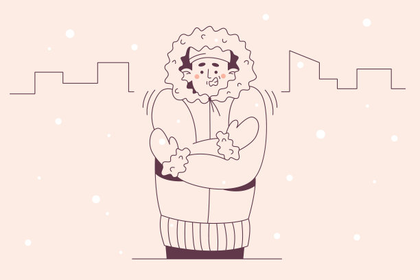 感觉寒冷和冰冻的概念图片下载