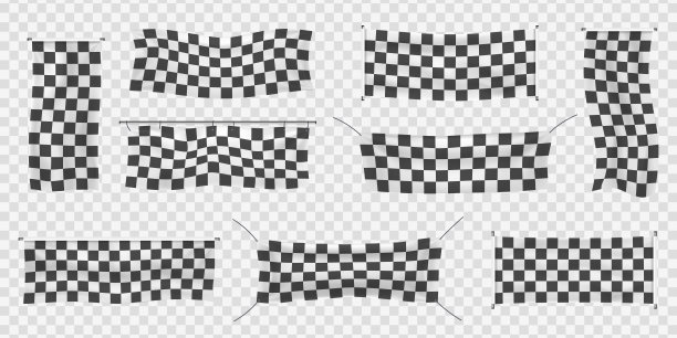 方格旗开始完成运动的旗帜图片下载