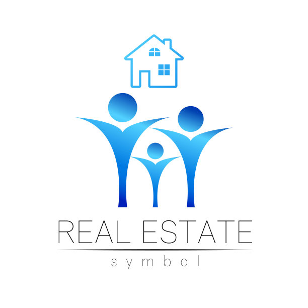 为房地产行业设计具有品牌元素的矢量房地产标志图片下载