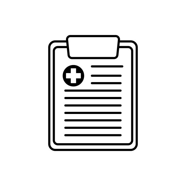 健康护理诊断剪贴板图标设计模板，矢量图标图片下载