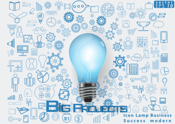 插画业务。设计创意和概念思维。为了成功，计划，思考，搜索，分析，沟通，未来的想法，创新的技术现代。图片下载