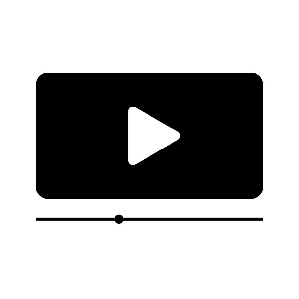 视频播放器图标矢量插图。图片下载