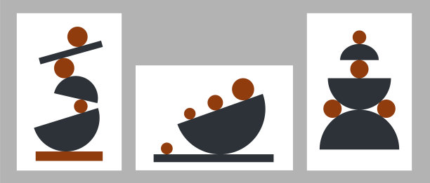 20世纪中期抽象海报集复古风格图片下载