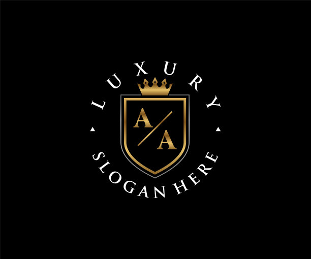 首字母aa皇家豪华标志模板图片下载