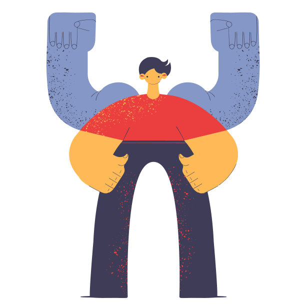 商人英雄的力量战胜了困难图片下载