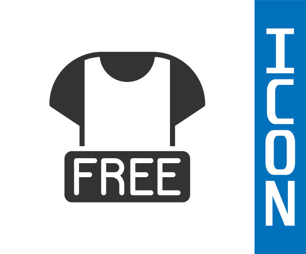 灰色衣服捐赠图标孤立在白色背景。向量图片下载