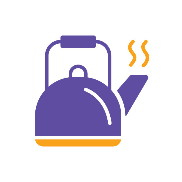 野营金属水壶的字形图标。徒步旅行标志图片下载