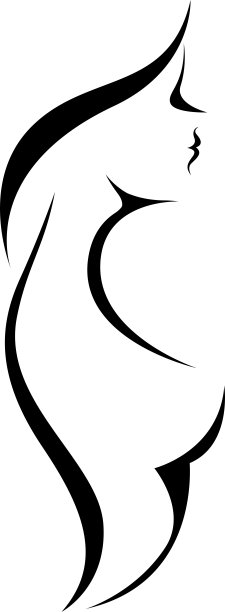 矢量插图风格化美丽的女人剪影图片下载