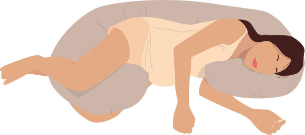 孕妇用枕头。图片下载