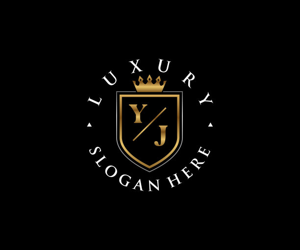 首字母yj皇家奢侈标志模板中图片下载